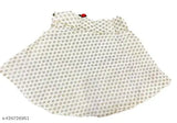 White cotton baby lehenga-choli set, embellished with multicolored top, ideal for functions and festivals