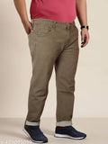 Rig bone plus size men's stretchable jeans in khaki color