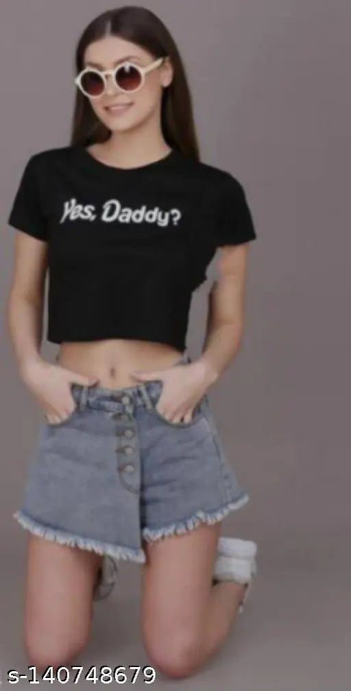 Solid print cotton blend women's top, vibrant and stylish with short sleeves, size S-XL, origin India