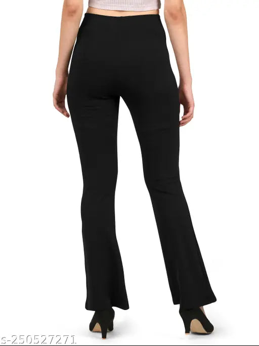 Bell bottom, women's, cotton blend pants