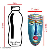 Terracotta wall hanging home decorative mask, handcrafted with traditional Indian artistry, eco-friendly, 21cm L x 1.5cm H x 10cm B, ideal for boho or rustic interiors