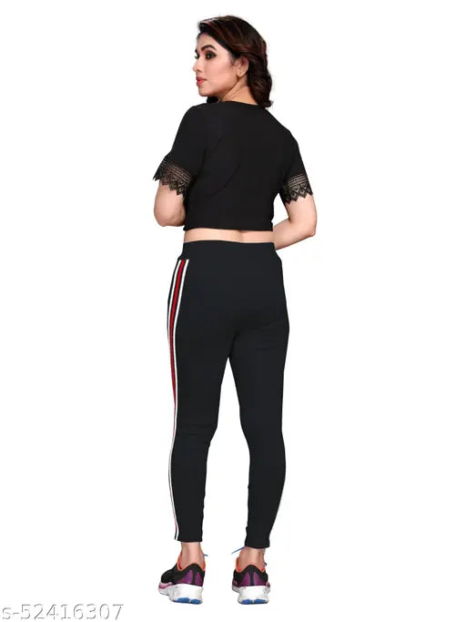 Cotton blend jeggings for women - pack of 3, solid net, suitable for sizes 26-34 inches