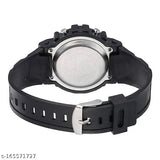 Black digital sports watch for kids with light, multi function design
