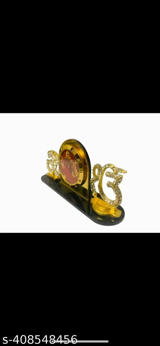 Religious idol pack: Guruji Swaroop rhinestone car dashboard decor, home & office table art, India (Pack of 1)