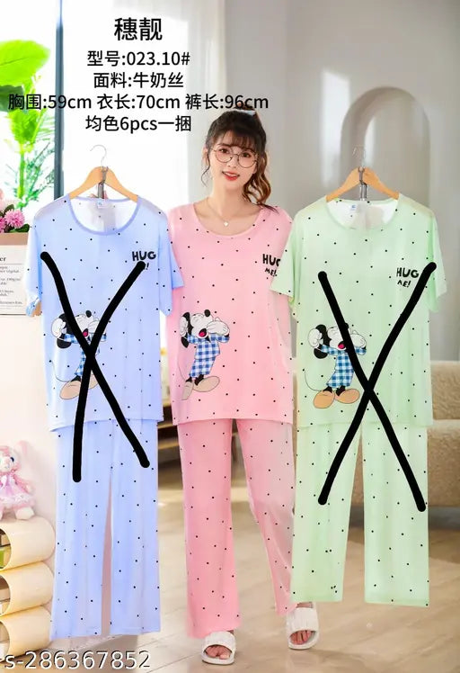 Imported cotton blend baggy night suit in XL or XXL for comfortable sleepwear