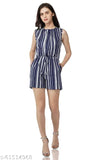 XL/XXL striped polyester sleeveless ladies play suitjumpsuit, colorful print for women's fashion