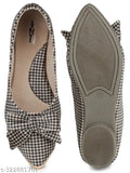 Beige synthetic leather ballerinas by Shezone, slip-on printed design, elegant women's footwear