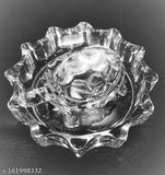 Clear crystal turtle Feng Shui showpiece for career luck, 8cm x 3.5cm x 5cm set of 1, Indian origin