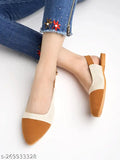 Tan jute belly ballerinas with buckle fastening and back detail, versatile for women's fashion. Made from PU material for easy maintenance. Available in Indian sizes: 3, 4, 5, 6, 7, 8, 9, made in India