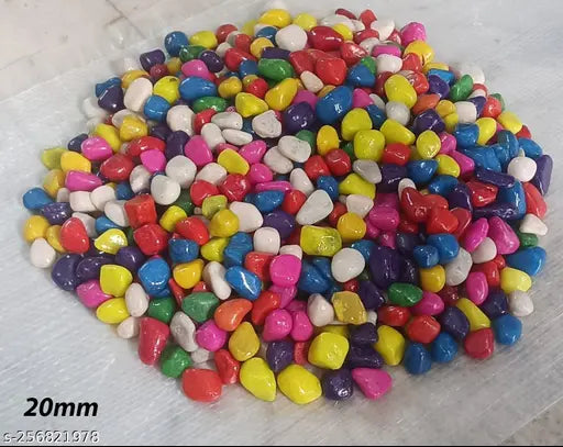 Multi-colored stone pebbles for plants pots, all purpose pack of 5kg, ideal for landscaping or decorative plant pots