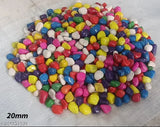 Multi-colored stone pebbles for plants pots, all purpose pack of 5kg, ideal for landscaping or decorative plant pots