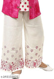 Traditional rayon kurti top and plazoo pants, solid pattern Indian outfit for kids (ages 0-10 years)