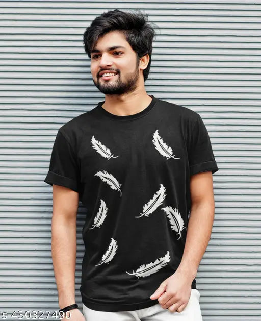 Cotton blend round neck half sleeves t-shirt pack of 2 for men, best selling printed design on soft Indian fabric