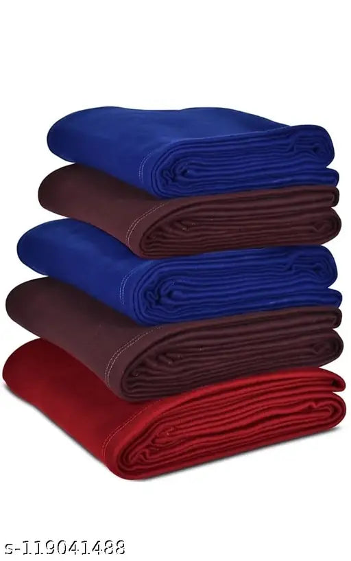 Multi-color fleece single bed Gleece blanket set of 5, ideal for all seasons and mild winter/AC rooms from SAINAM brand
