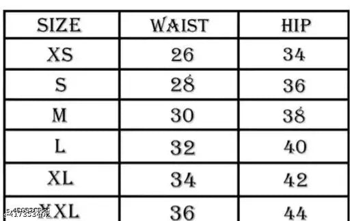 Women's waist size small, medium, large