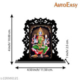 Multicolor acrylic antic Varahi Amman idol for car or home decor, ideal gift for religious pooja and office study table decoration, 11.5 x 10 x 2.5 cm
