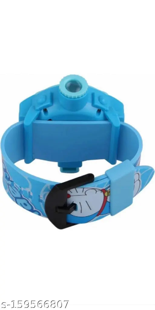 Kids Doraemon watch, cartoon character design, blue plastic strap