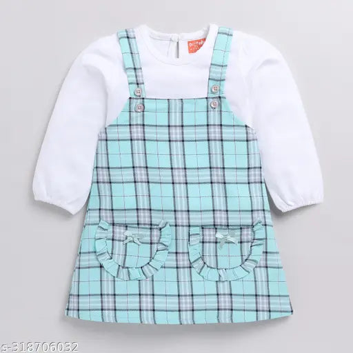 Cotton striped full-sleeves frock, Snuggly Monkey brand, 6-12 months size