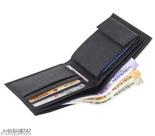 Solid-colored synthetic leather belt and wallet combo pack for men, classic style suitable for both formal and casual occasions. Made in India