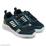 Blue Vayu boys sports shoe with a white swoosh emblem