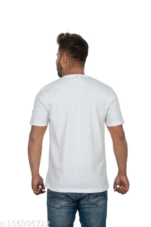 Mens printed cotton t-shirt, short sleeves, vibrant Indian design