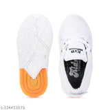 White, orange outsole boys girls light shoes