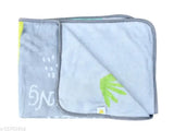 Grey woolen single-layer mink blanket, luxuriously soft for newborn babies, kids, and toddlers (100x140cm)