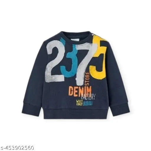 Gray & blue kids' full sleeve sweatshirts pack - vibrant printed patterns, fun designs for boys and girls aged 0-6 years, made in India