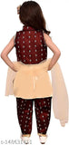 Embroidered nylon kurta set with dhoti pants for girls aged 1-14, India origin