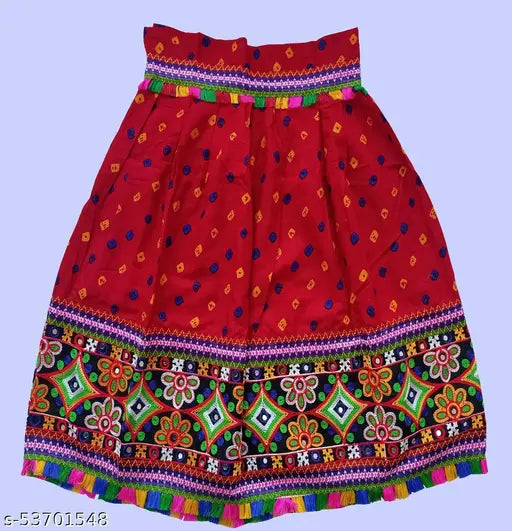 Yellow cotton Badhani Print Chaniya Choli, 23 years, embellished with traditional Indian embroidery for girls (sizes: 9-12 months to 3-4 years)