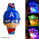 Captain America watch with music and light system, featuring Marvel character design
