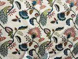 Multicolor, heavy-quality HIYANSHI Home Furnishing bedsheet set (1 King size + 2 pillow covers + 2 cushion covers), featuring botanical embroidery and breathable Glace Cotton. Ideal for summer, perfect for adult bedrooms with a unique look