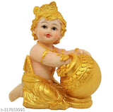 Poly resin Krishna statue, 11cmx7cmx14cm, perfect for pooja decoration or home gift