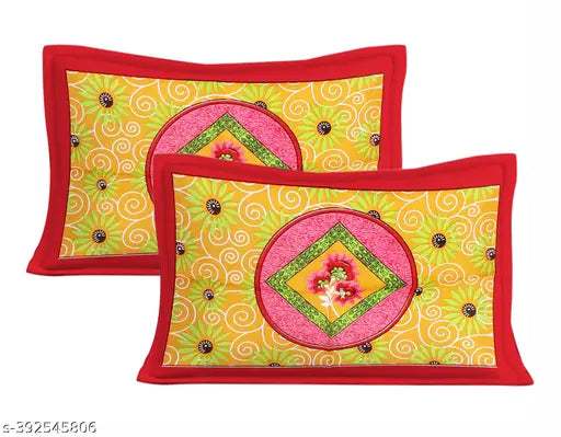 Rajsthani Pure Cotton Double Bed Bedsheets With 2 Color full Uniqe Bedsheet