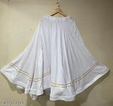 White rayon lehenga, Navratri Special with an elegant touch, traditional Indian festive wear on display