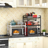 3 Shelf Tier Step With 8 hook Well Organized and Decorative Microwave Oven Stand,oven holder,oven stand rack,oven holder rack,kitchen oven stand,ovenstand for kitchen 30ltr,32ltr,50ltr suitable for all oven,oven stand for kitchen litre,