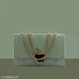 Fantastiqo Classic Trendy Women's Sliding Chain Strap Slogan Purse with Clasp and Metal Zipper, Fashion Accessory