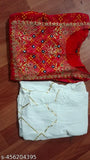 Red and white traditional Indian kurta and pants set