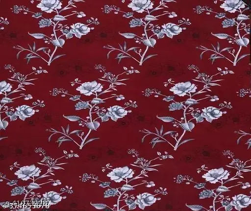 Cotton floral double fitted bedsheet with 2 pillow covers, superfine quality for 8-inch mattress, elastic-fitted for secure fit