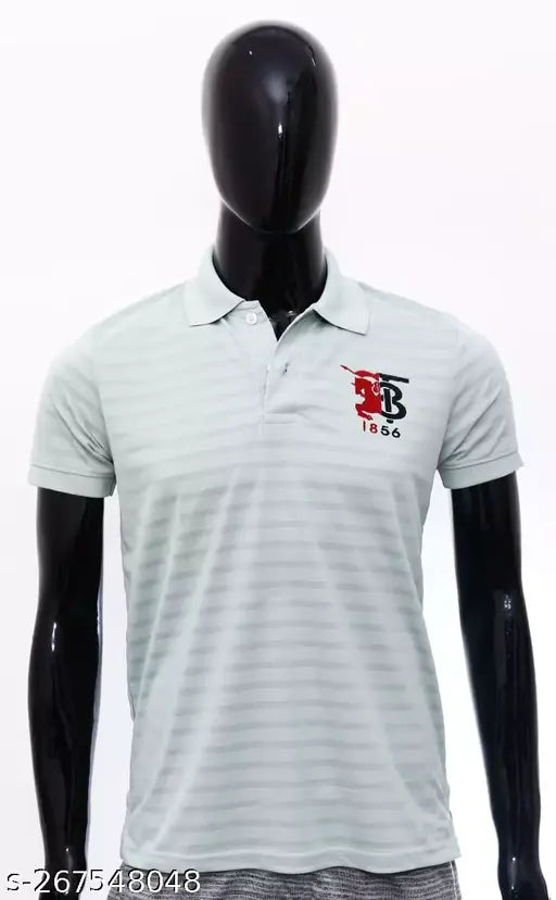 Textured men's cotton-blend polo t-shirt with short sleeves, self-net pattern, available in sizes M-XXL