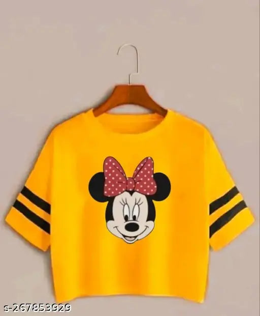 Fancy cotton blend women's t-shirt with printed net design, short sleeves, size S (bust 35in), made in India