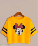 Fancy cotton blend women's t-shirt with printed net design, short sleeves, size S (bust 35in), made in India