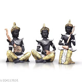 Resin Buddha statues, playing musical instruments, living room decor (12.5x10x22cm)