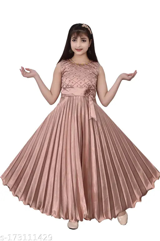 Silk blend striped net sleeveless party dress for girls aged 3-10, SAFIA COLLECTION designed in India