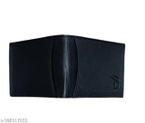 Genuine leather men's wallet by Bull Rock, solid brown color, five compartments for everyday essentials