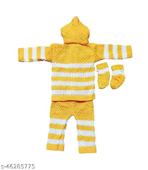 Wool self-design comfy boys sweaters, 0-3M to 3-6M sizes from India