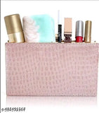Pink metal clutch with multiple compartments and a shiny finish