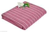 Striped 100% cotton flat sheet, soft and breathable for summer sleep by CRAZYWEAVES