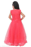 Stylish net gown, embellished sleeveless dress for girls aged 2-13 years, Indian origin