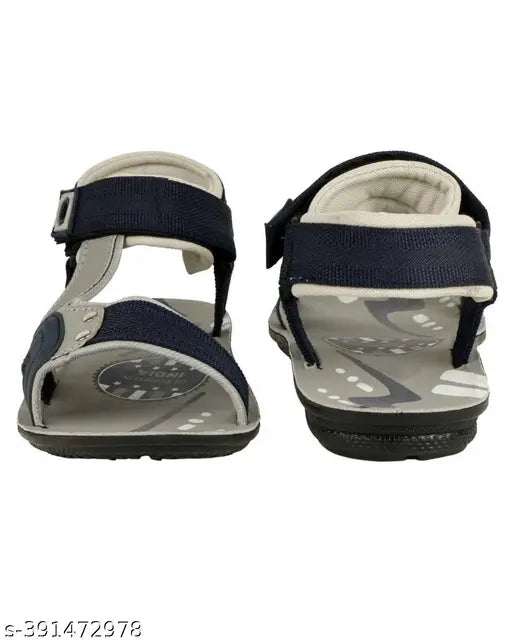 Blue, black, and white genial boys floaters sandals with adjustable straps